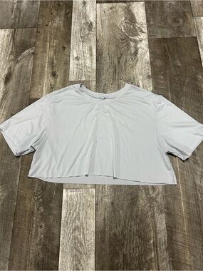 Fabletics White Cropped Tee